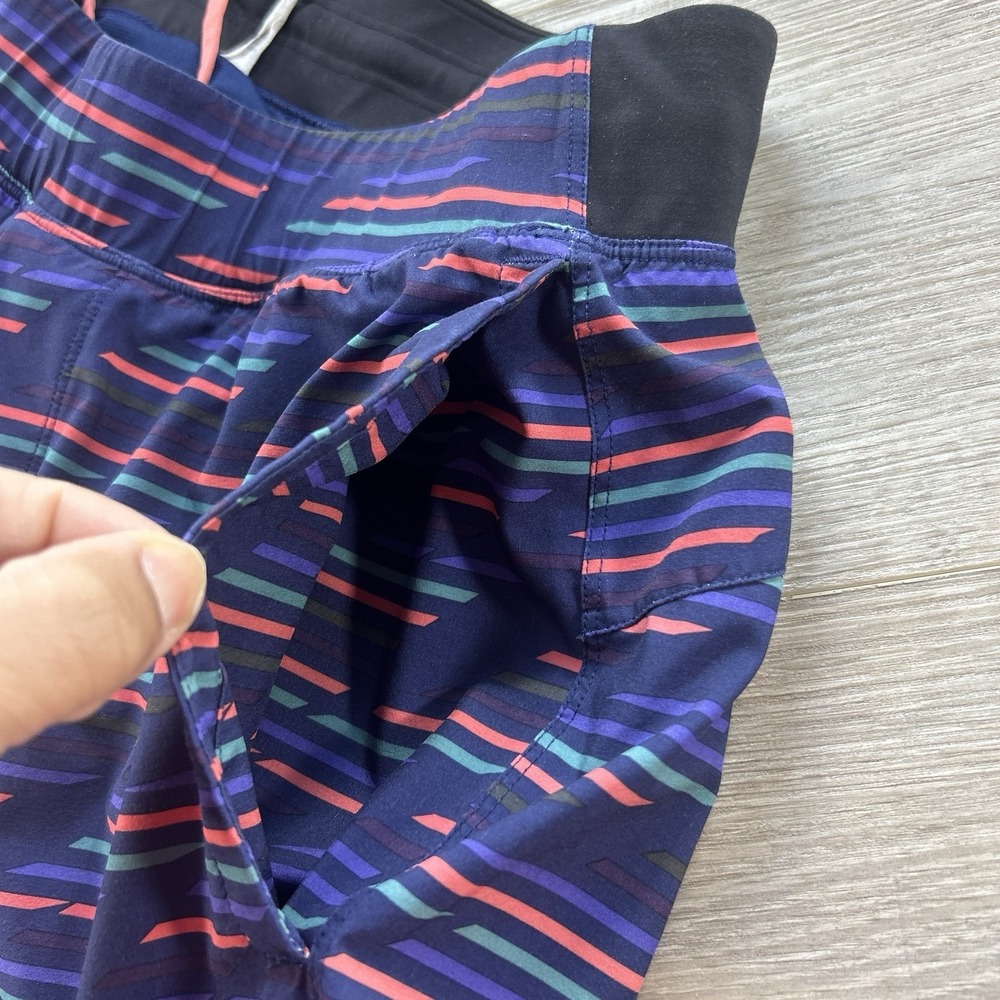 Lululemon Mens Medium T.H.E. Shorts Liner Drawstring Waist Athleisure Stripe - Picture 4 of 12